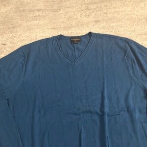 Banana Republic Men's Deep Blue V-Neck Sweater